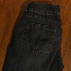 Dark blue little use wrangler straight leg jeans